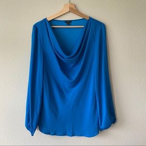 !SALE!  Ann Taylor Blue Cowl Neck Blouse